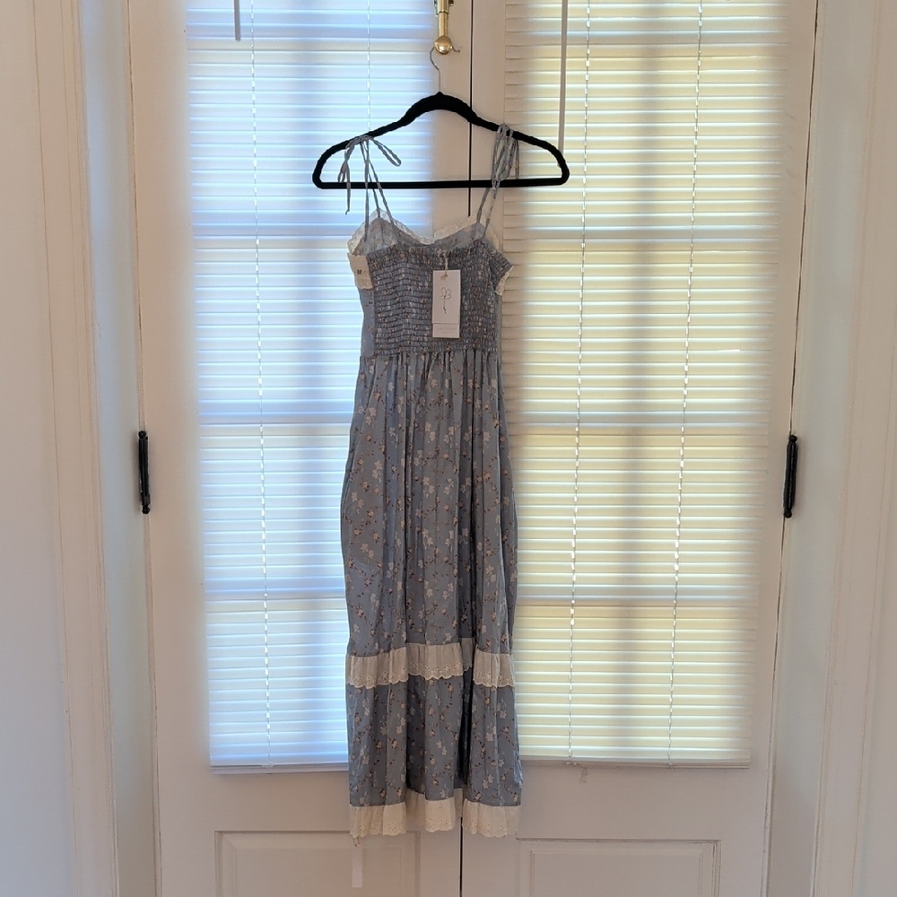 Christy Dawn Emma Dress In Pansy Blues Size XS - Picture 2 of 8